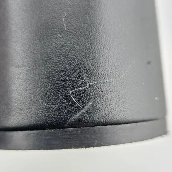 Camera Platform Sandals | Black Faux Leather | Women’s Size 8 - Picture 7 of 10